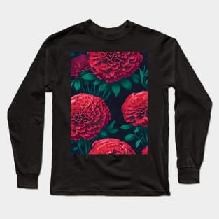 Red Carnation Dark Fantasy Long Sleeve T-Shirt